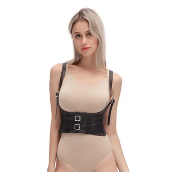 PU piele de lenjerie sexy umăr corset pentru femei, femeie Fetish expuse piept de flirt jucarii sexuale pentru cupluri sex jocuri