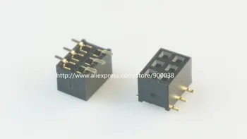 1000pcs 2x3 P 6 Pin 2.0 mm Pin Header Feminin Dublu rând SMT PCB Montare pe suprafață SMD reflow solderable în vrac, Rohs, fără Plumb