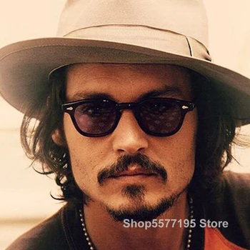 Moda Johnny Depp Lemtosh Stil Tentă Ocean De Lentile De Ochelari De Soare Vintage Clasic Rotund De Design De Brand Ochelari De Soare Oculos Sol