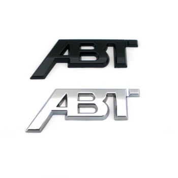 Chrome Emblema, Insigna Logo-ul 3D Autocolant Pentru Audi Q7 Q5 Q3 A3 A4 A5 A6 A7 A8 ABT Styling Auto Corpul Bara Spate Portbagaj Decor