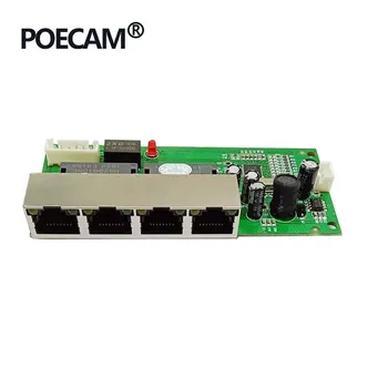 Mini 5 port 10/100mbps switch de rețea 5-12v largă de tensiune de intrare inteligent ethernet pcb rj45 module cu led-uri built-in