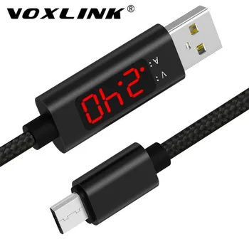 VOXLINK Cablu Micro USB Tensiune și Curent de Afișare Inteligent de Sincronizare a Datelor prin Cablu USB Pentru Samsung, Xiaomi, Huawei Android prin Cablu USB