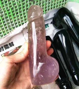 16-18cm naturale de cuarț masaj bagheta Pozitiv de Energie Reiki cristal penis de vindecare pentru femei