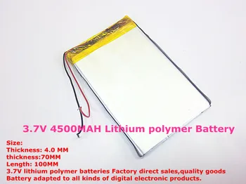 Cel mai bun baterie brand 1BUC transport gratuit 3.7 V 4500MAH 4070100 Baterie Litiu-polimer cu bord de protecție Pentru MID 7 inch Tablet PC