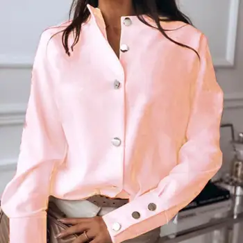 Bluza femei Cămăși pentru Femei Retro Casual cu Mâneci Lungi Buton Doamnelor Camasi Elegante de Birou Solid Îmbrăcăminte Doamnelor Topuri