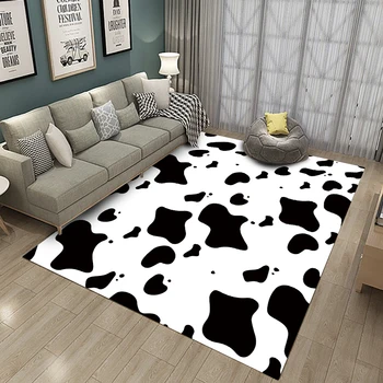 Piele De Vaca Dungi Covor Tipărite Flanel Zona Covor De Podea Crapet 2020 Tipărite Living, Dormitor Decorative, Covor Acasă Pentru Camera