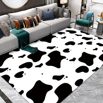 Piele De Vaca Dungi Covor Tipărite Flanel Zona Covor De Podea Crapet 2020 Tipărite Living, Dormitor Decorative, Covor Acasă Pentru Camera