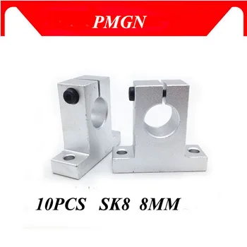 10 buc/lot PMGN de Înaltă calitate SK8 8mm Lagăr Liniar Feroviar Ax Suport XYZ Masa CNC Router SH8A pentru Imprimantă 3D Alunecare