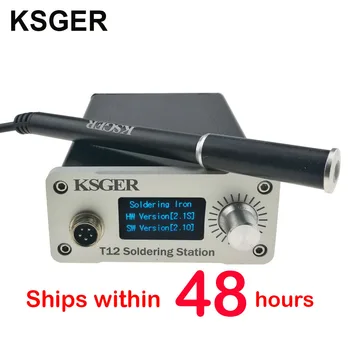 KSGER V2.1S STM32 OLED T12 Controler de Temperatura Caz de Metal de Acoperire ciocan de Lipit Statie 9501 Lipit de Mâner Cu Baterie
