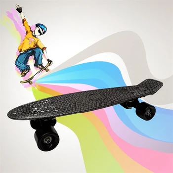 Penny Bord din Plastic Flexibil Cruiser Consiliul de Mini Skateboard-uri Pentru Începători Sau Profesioniști cu Înaltă Revenire Roți PU 1