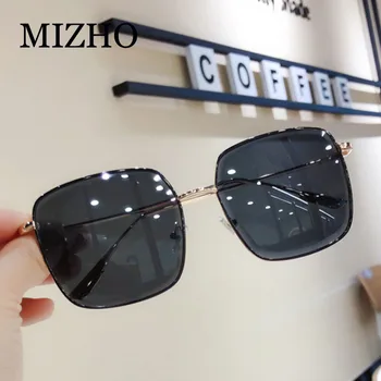 MIZHO Brand de Lux Metal ochelari de Soare Femei Pătrat de Moda Stras Tăiere Gradient Grey Vintage Ochelari de Soare Femei la Modă