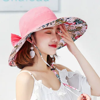 Femei Palarie Vara boruri mari Panama Capace de Protecție UV Panama floppy Palarii de Plaja Doamnelor arc pălărie chapeau femmel