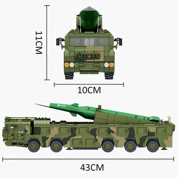 1164Pcs Armata Chineză DF-17 Rachete Hipersonice Vehicul Blocuri Militare Blindate Camioane Soldat Cărămizi Jucarii Pentru Baieti Cadouri