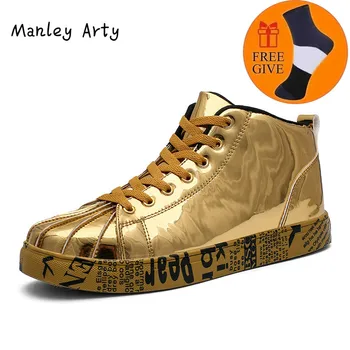 Manley Arty Bărbați Glezna Cizme Toamna Iarna Ghete Din Piele Bărbați Impermeabil Hip Hop Pantofi Casual Mare Platforma De Top Adidași Botas