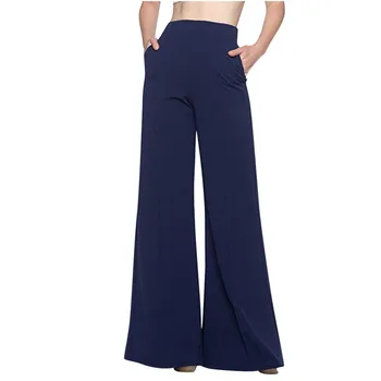 Womail Femei Pantaloni casual vrac Solid lung de înaltă talie pantaloni largi pentru femei femei pantaloni lungi Simplu streetwear Vacanță J74