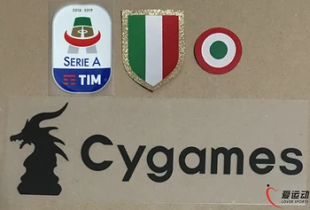2018-19 Prizonier Serie de patch-uri set nou de Silicon Serie de patch-uri+rosu coppa Italia Cerc patch+piept Scudetto+Cygames sponsor