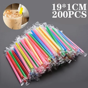 200Pcs Mixte Colorate din Plastic Gros de Paie Bea Perla Ceai Milkshake Jumbo Paie de Băut pentru Petrecerea Festivalului Consumabile
