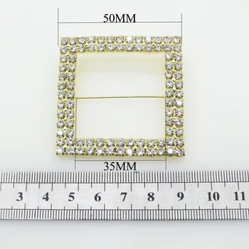 5pcs/Lot 50MM Gold PIN Piața de Bijuterii de Montare Cristal Stras Catarama Invitație Panglică Slider Carte de Nunta Copilului de Păr Decor