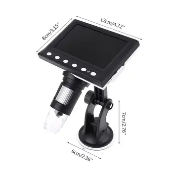 1000X Digital Microscop Electronic Video, Microscoape de 4.3 Inch LCD Lipit USB Microscop Telefon Reparații Lupa Stand