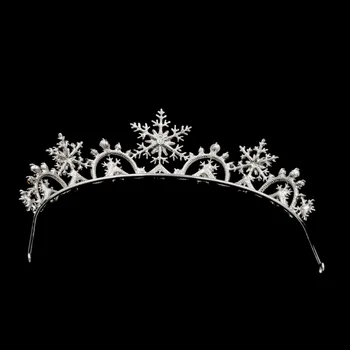 Real Cristale Austriece Femei Printesa Fulg de nea Tiara Coroana Mireasa Nunta Crăciun de Păr Bijuterii Accesorii SHA8756