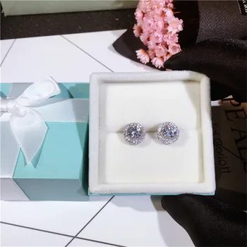 Farmecul Diamant set de Bijuterii Real Argint 925 Bijou Petrecere de Nunta Cercei Colier Pentru Femei Nupțial Pietre Bijuterii Cadou
