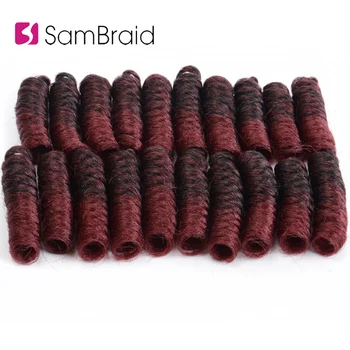 SAMBRAID 3packs 6 Inch Cret Scurt Croșetat Împletirea Părului Pentru Femei Sintetic Crosetat Împletitură Extensii de Par