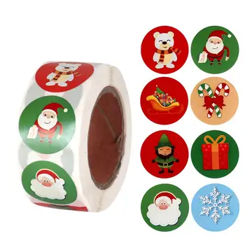 Crăciun Fericit Autocolante Decor De Crăciun Pentru Acasă Bomboane Sac De Etanșare Autocolant Cadouri De Crăciun Cutie Etichete Decor Ornamente De Crăciun