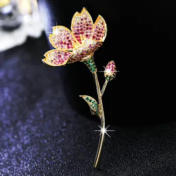 SINZRY NOUA iubita bijuterii cadou colorate cubic zirconia floare trandafir broșe pin creative corsaj