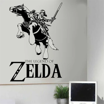 Legend Of Zelda Link-Ul De & Epona De Vinil De Perete De Arta, Autocolant, Decal Copiii De Grădiniță Cameră De Art Decor De Perete Decalcomanii De D683
