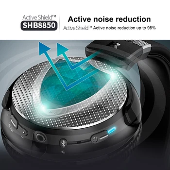 Philips Original SHB8850 Activ de Anulare a Zgomotului Căști fără Fir Bluetooth NFC cu Cască Cu Microfon Oficial de Verificare
