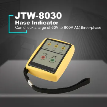 JTW JTW-8030 Portabil 3 Secvență de Fază Metru Multimetru Prezența Rotație Tester Faza Indicator Detector de Metru LED Buzzer