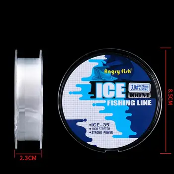 100M de Gheață Linie de Pescuit Monofilament foarte Puternic firul de Nylon pentru Iarnă, Lac de Gheață