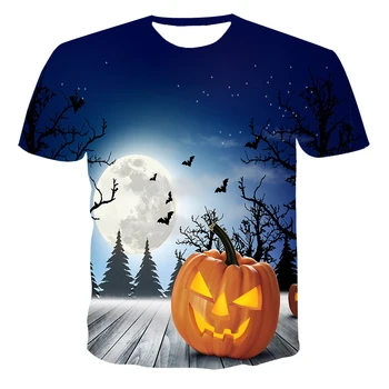 Bărbați Îmbrăcăminte Dovleac de Halloween 3D tricou Barbati Streetwear Maneca Scurta Bluze Frumoase de sex Masculin Haine Casual 3D Print T Shirt