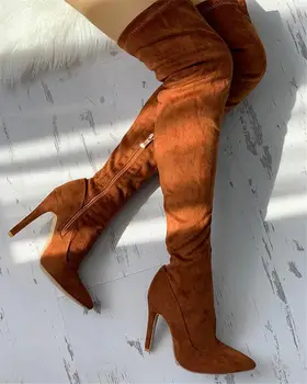 SaraIris Nou Brand Subliniat Toe Peste Genunchi Cizme Sexy, Tocuri Inalte Subtiri Coapsei Cizme Pentru Femei Elegante, Pantofi De Toamnă Femeie