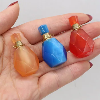 Piatra naturala Sticla de Parfum Pandantiv Rafinat Secțiunea Semi-Pretioase Pentru Bijuterii a Face Farmece DIY Colier Accesoriu
