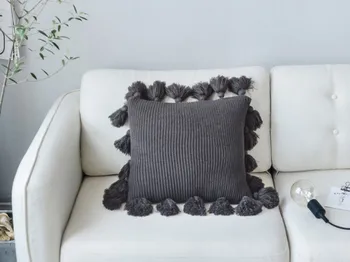 Solid de culoare suzuo marginea tricotate perna Nordic ins stil perna creative acasă canapea pernă decorativă