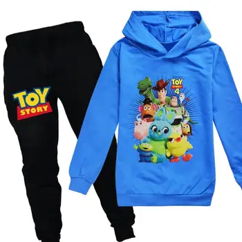 Copii Băieți Fete de Moda Costum Sport Copii Toy Story Haine pentru Copii Hanorace Top+Pantaloni două piese de Îmbrăcăminte Set din Bumbac Tricouri