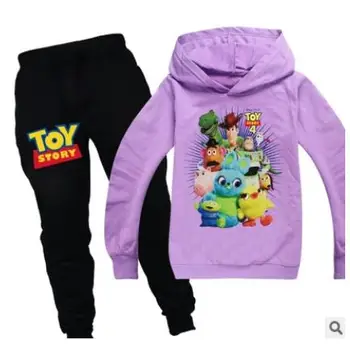 Copii Băieți Fete de Moda Costum Sport Copii Toy Story Haine pentru Copii Hanorace Top+Pantaloni două piese de Îmbrăcăminte Set din Bumbac Tricouri