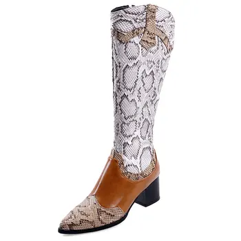 Sgesvier 2019 A Subliniat Toe Western Fermiera Cizme De Cowboy, Cizme Pantofi Femei Cizme Lungi De Cazaci Femeie Pantofi Chelsea Botas Mujer