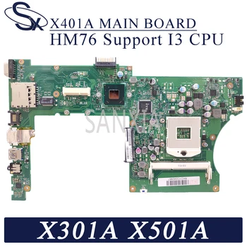 KEFU X401A placa de baza pentru Laptop ASUS X301A X401A X501A original, placa de baza HM76 Suport I3 CPU