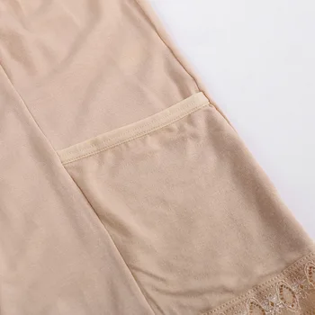 Pantaloni Scurti Pentru Femei De Siguranță Pantaloni Scurți De Înaltă Talie Elastic Slab Fără Sudură Lenjerie De Corp Solid Cu Buzunare Sub Rochie Sau Fuste Pantaloni Scurți