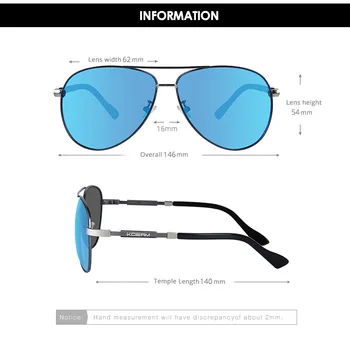 Kdeam Bărbați Vintage Polarizat ochelari de Soare Brand Clasic Pilot ochelari de Soare Acoperire Lentile de Conducere Ochelari Pentru Barbati