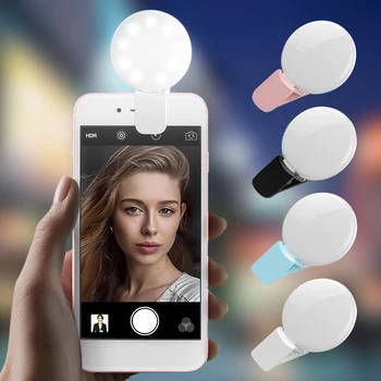 Mini Q Selfie Inel de Lumina Portabil LED Flash USB Clip Telefon Mobil Pentru Fotografie de Noapte Lumina de Umplere Pentru IPhone Pentru Samsung