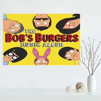 Personalizat Bobs Burgers Panza Poster Dormitor Decoratiuni interioare de Perete Poster de Arta de Imprimare Tesatura de Matase Cadou Pentru Copii 50x75CM,60x90CM