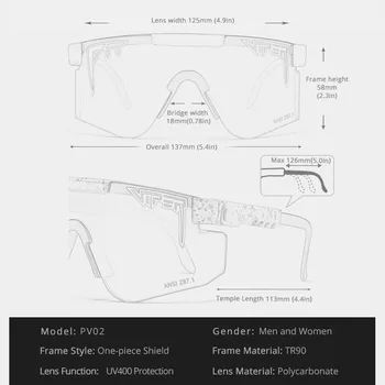 Pit Viper ochelari de Soare Europene și Americane Cadru de Mare PC-ul Integrat Windproof de Echitatie Ochelari Z87 Obiectiv Tr Cadru UV400