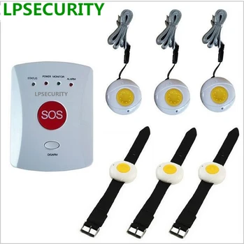 LPSECURITY SOS Apel de Alarma Wireless GSM Sistem de Alarmă de Securitate Acasă în Vârstă Helper 1 LA 8 Cu Butoane de Panică de Urgență