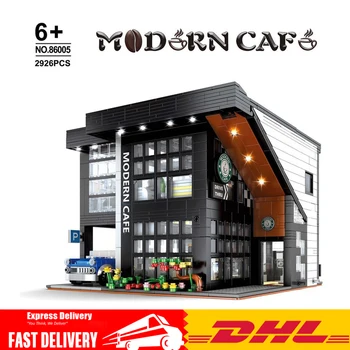 Cafenea modernă Modular 2020 MOC-45635 86005 Creator Expert City Street View MOC Magazin de Cafea Model Blocuri Caramizi Jucarii si Cadouri