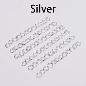 50pcs/lot 5cm 7cm Argint Colier Lanț de Extensie mai mare parte Bratara Extinse Lanțuri de Coada Extender Pentru Bijuterii DIY Face Constatări