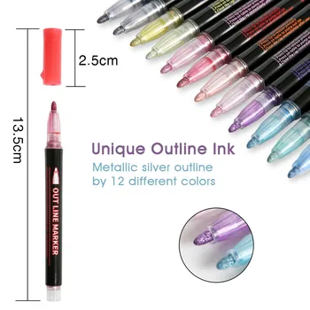Magia Apei Pictura Desen Stilou Copii Desen de culoare de Apă Pen Set 12 Culori Marker Lavabil Pictura Stilou pentru Copii Jucării 5ml