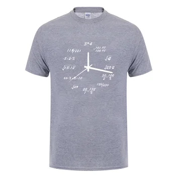 Amuzant Cadou Cadouri Pentru Bărbați, Băieți Adult Baieti Matematica Artistice Ceas Imprimat Bumbac T-Shirt T-Shirt Tee Tocilar